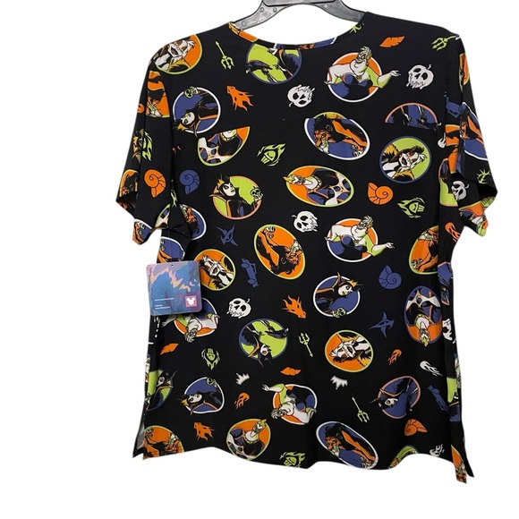 Disney Villains Black and Orange Top Sz 2xl 24” Nurse Healthcare Medical - Picture 4 of 9